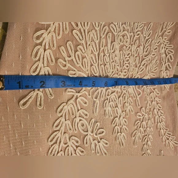 Betsy & Adam's New glamorous gown Ivory And Nude Sz S/M - Picture 11 of 13